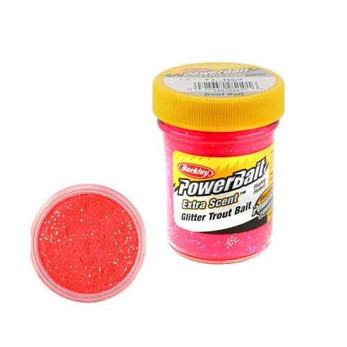 Foreļu Pasta Berkley PowerBait Glitter Fluo Red 50g Floating