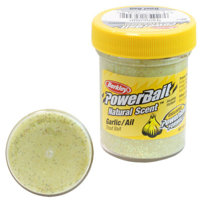Foreļu Pasta Berkley PowerBait Glitter Garlic-Gltr 50g Floating