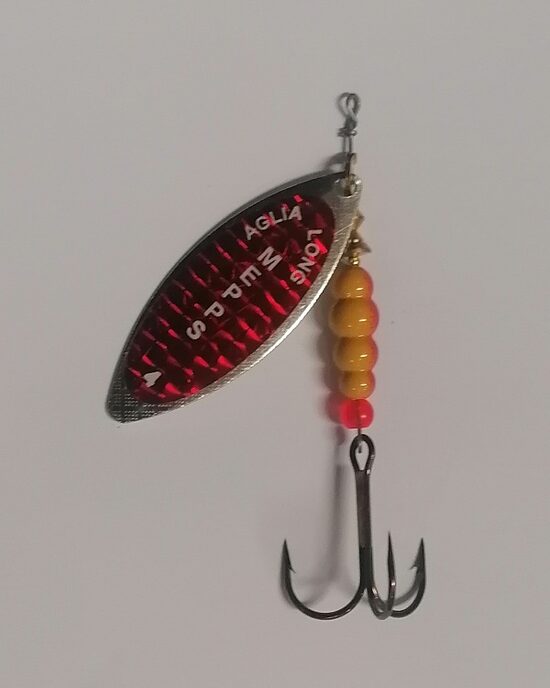 Vizulis Mepps Aglia Long Redbo 4 Silver (17g)