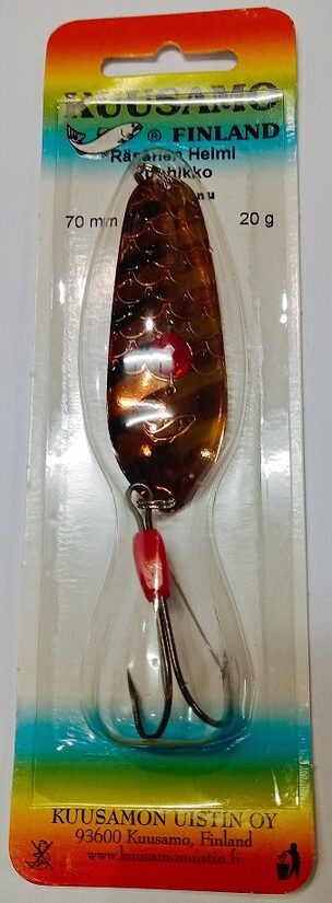 Pretzāļu vizulis Kuusamo Rasanen Pearl Weedless 70/20 BR/Fye-C (70mm, 20g)