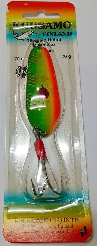 Pretzāļu vizulis Kuusamo Rasanen Pearl Weedless 70/20 G/GR/FYe/FR-C UV (70mm, 20g)