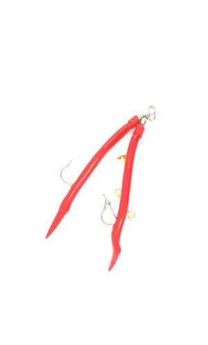 Jūras sistēma COD Pipari (2 āķi 6/0, Aukla D-1mm, Garums 120cm, Red)