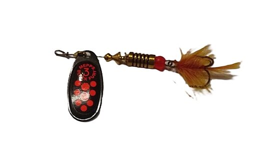 Mepps Black Fury FLY 3 Black/Orange Dots (6.5g) 