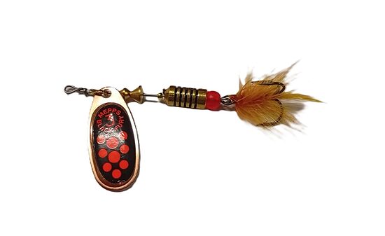 Mepps Black Fury FLY 3 Copper/Orange Dots (6.5g) 