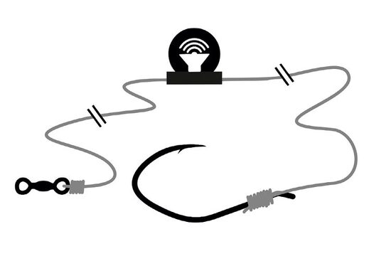 Samu sistēma BRAID aukla ar RATTLE BALL, āķis 5/0