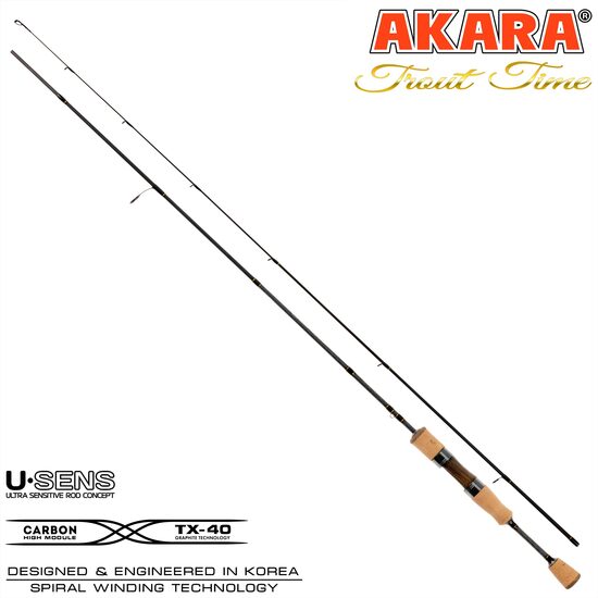 Spinings Akara Trout Time ATT602UL (183cm, 0.4-3.5g, Medium, 2pc, 62g)