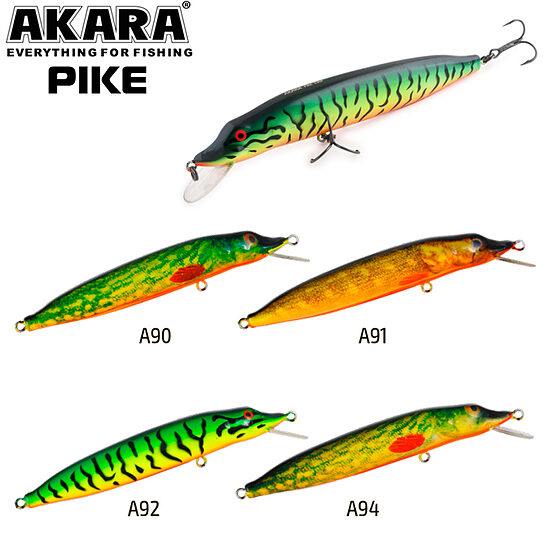 Vobleris Akara Pike 90F (90 mm, 9 g, 0,2–1,5 m, peldošs)