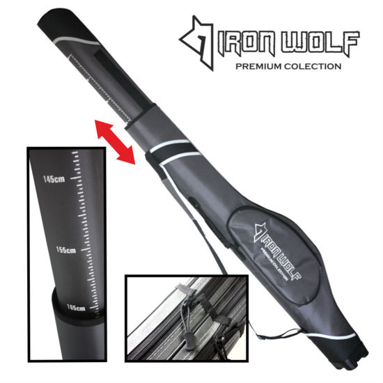 Puscieta makšķeres soma Iron Wolf (2 nodalījumi + kabata, regulējams garums līdz 175cm)