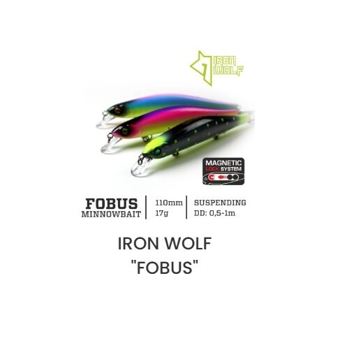 Iron Wolf FOBUS 110SP Wobbler (110 mm, 17 g, 0.3–1 m, Suspending)