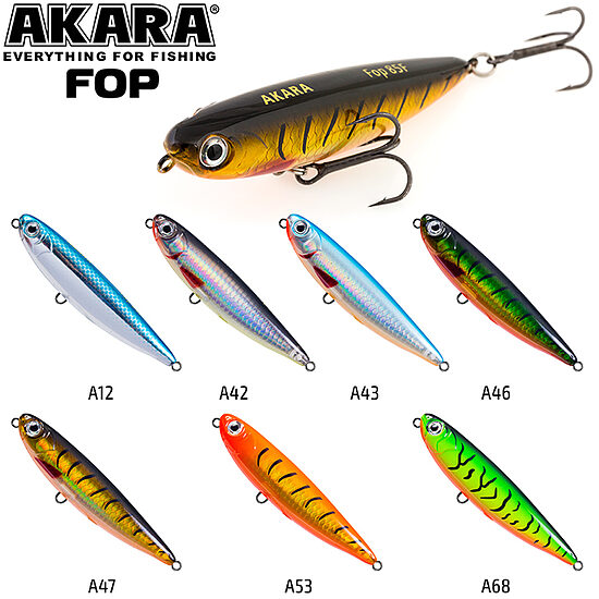 Vobleris Akara Fop 85F (85 mm, 12 g, virsmas)