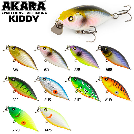 Vobleris Akara Kiddy 55F (55 mm, 9 g, 0–0,3 m, peldošs)