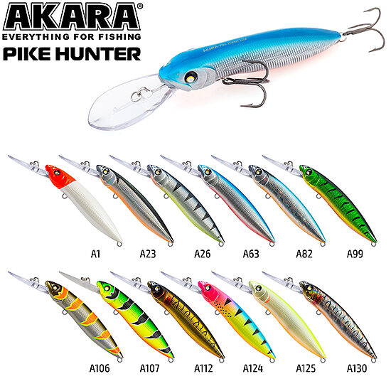 Vobleris Akara Pike Hunter 120F (120 mm, 27 g, 3–5,5 m, peldošs)
