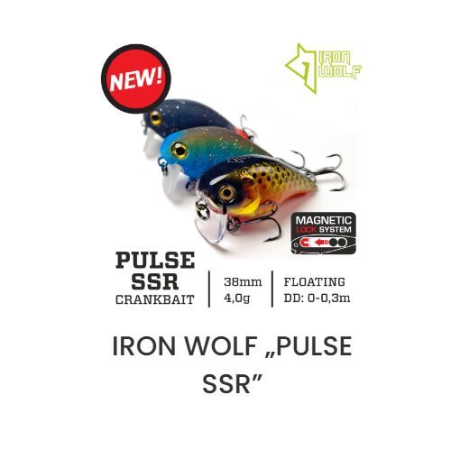 Vobleris Iron Wolf Pulse SSR 38F UV (38mm, 4g, 0-0.3m, Floating)