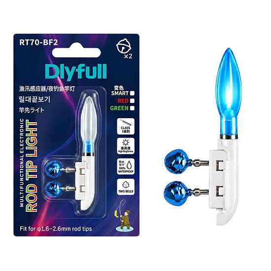 Rod Tip Light with Bells DLYFULL (for 1.6~2.6mm tips) - Blue 