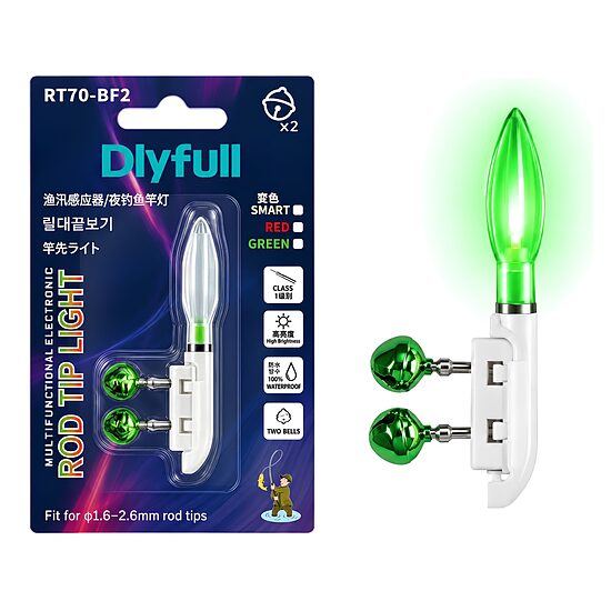 Rod Tip Light with Bells DLYFULL (for 1.6~2.6mm tips) - Green 