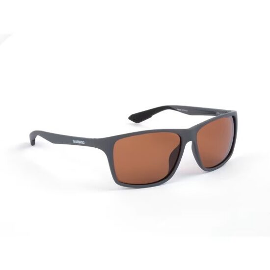 Saulesbrilles polarizējošās Shimano Technium Matte Dark Grey & Copper 