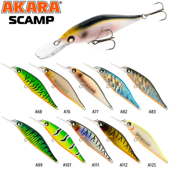 Воблер Akara Scamp 95F (95мм, 12г, 1-3м, Плавающий)