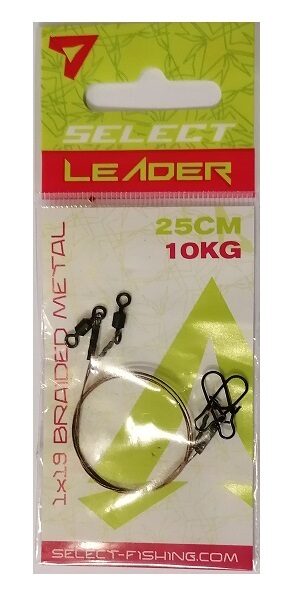 Поводки Select AFW 1X19 25cm 10kg, 2pcs 