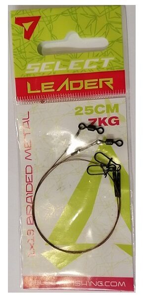Поводки Select AFW 1X19 25cm 7kg, 2pcs 