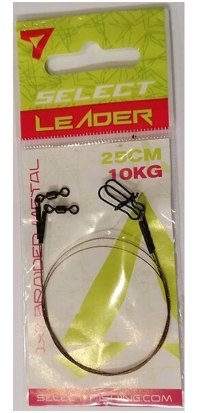 Поводки Select AFW 1X7 25cm 10kg, 2pcs 