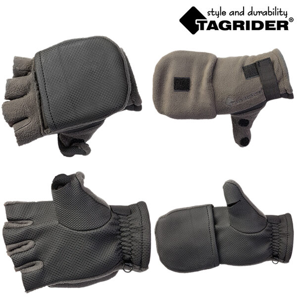 Рукавицы-перчатки Tagrider 0913 неопреновые флис темный графит (L, XL, XXL)