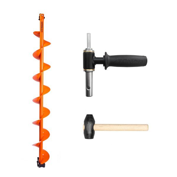 Set  for a motor-drill (auger MOTOSHTORM 130 (R) + adapter ASh-02 + hammer)