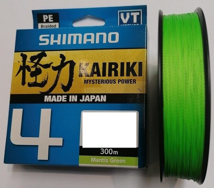 Плетеный шнур Shimano Kairiki 4 300m 0.06mm 4.4kg M Green 