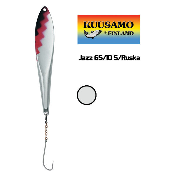 Блесна вертикальная Kuusamo Jazz 65mm 10g #S/Ruska