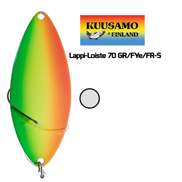 Блесна вертикальная Kuusamo Lappi-Loiste 70mm 19g GR/FYE/FR-S 