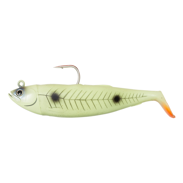 Gumijas zivtiņa ar džiga galvu SG CUTBAIT HERRING KIT 20cm/ 270g Green Glow 