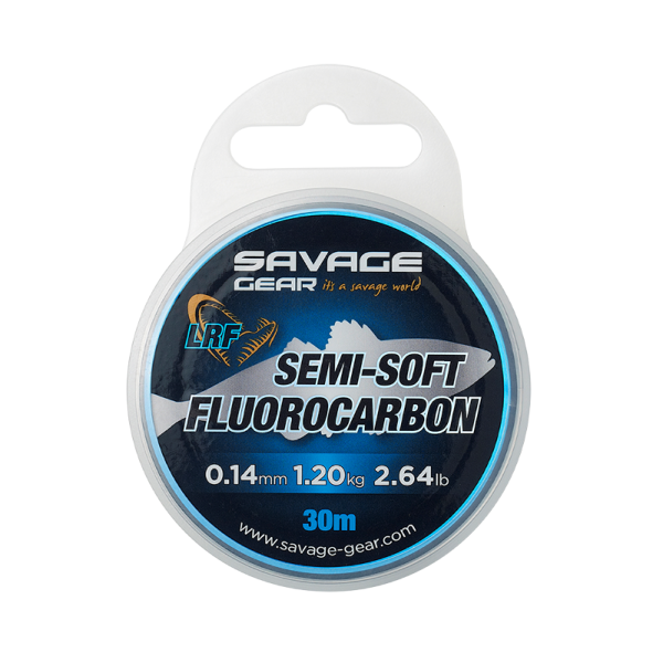Fluorokarbona aukla Savage Gear Semi-Soft LRF 30m Clear, 0.14-0.17-0.19mm 