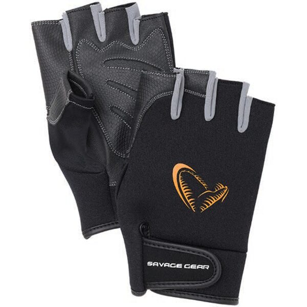 Savage Gear NEOPRENE HALF FINGER  Glove M Black