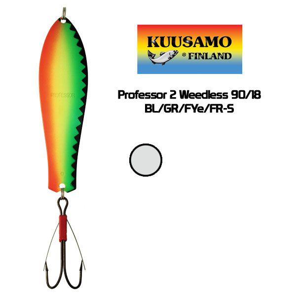Kuusamo Professor 2 Weedless 90/18 BL/GR/FYe/FR-S (90mm, 18g) 