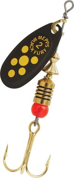 Spinner Mepps Black Fury 2 Black/ Yellow Dot (4.5g) 