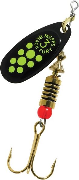 Spinner Mepps Black Fury 3 Black/ Chartreuse Dot (6.5g)  