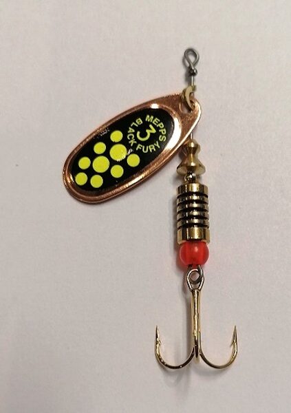 Spinner Mepps Black Fury 3 Copper/ Chartreuse Dot (6.5g)   