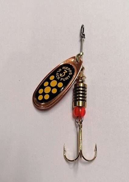 Spinner Mepps Black Fury 3 Copper/ Yellow Dot (6.5g)