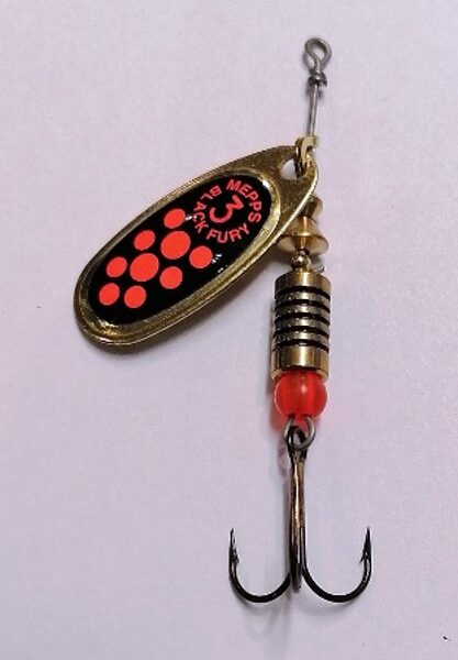 Spinner Mepps Black Fury 3 Gold/ Red Dot (6.5g) 