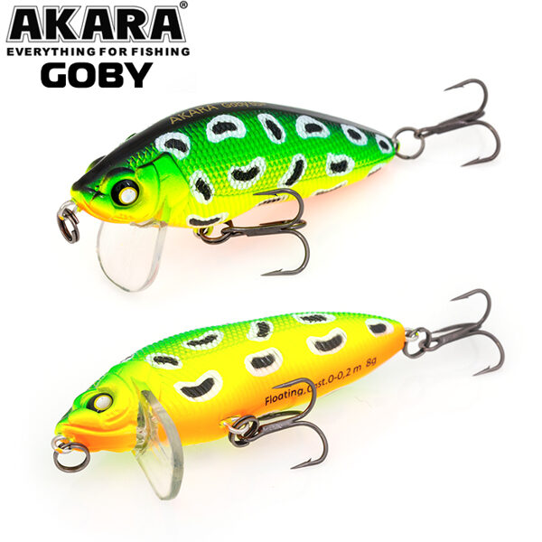 Vobleris Akara Goby 65F #A117 (65mm, 8g, 0-0.2m, Floating)