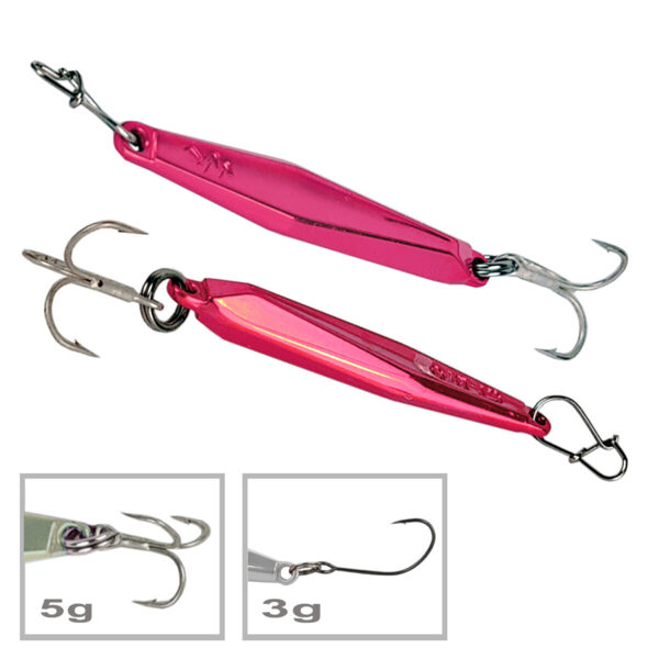 Ice fishing lure GT-BIO Metal Jig 2# 4,5cm 5g ,Pink 