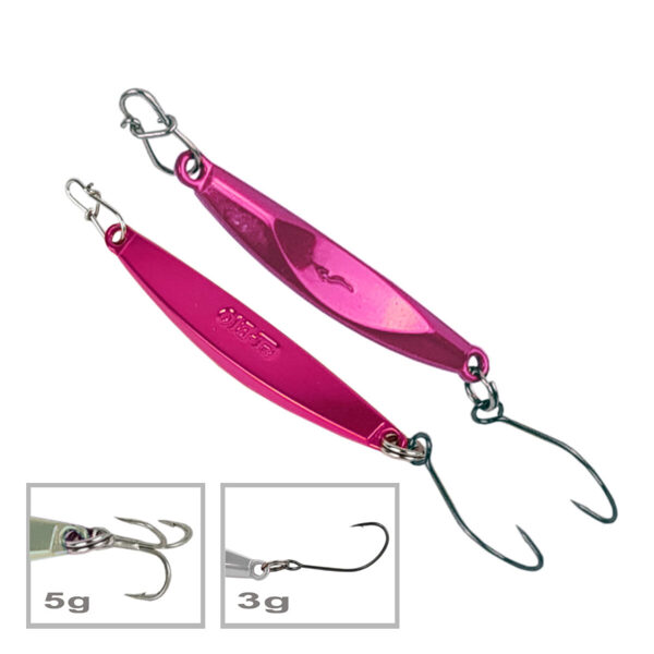 Ice fishing lure GT-BIO Metal Jig 3# 4,5cm 5g ,Pink  