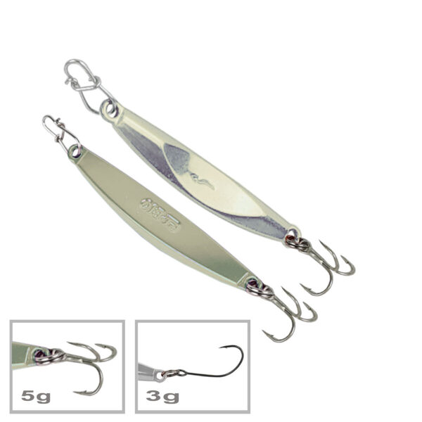 Ice fishing lure GT-BIO Metal Jig 3# 4,5cm 5g ,Silver  