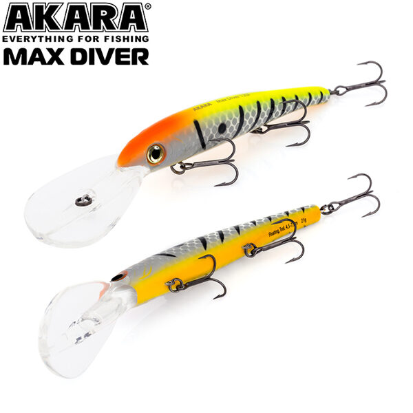 Воблер Akara Max Diver 120F #A6 (120mm, 21g, 4-7m, Floating) 