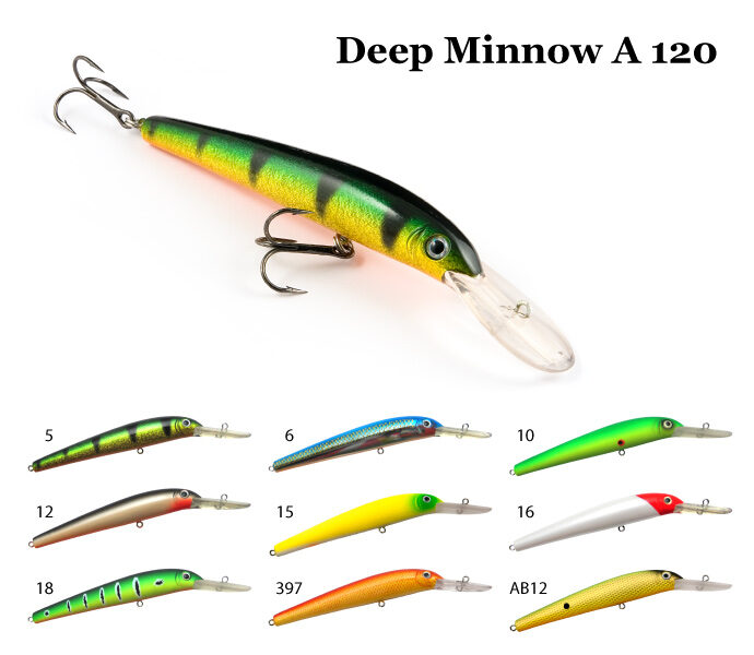 Raiden Deep Minnow A 120 F (12cm, 15g, 2-4.5m, Floating) 