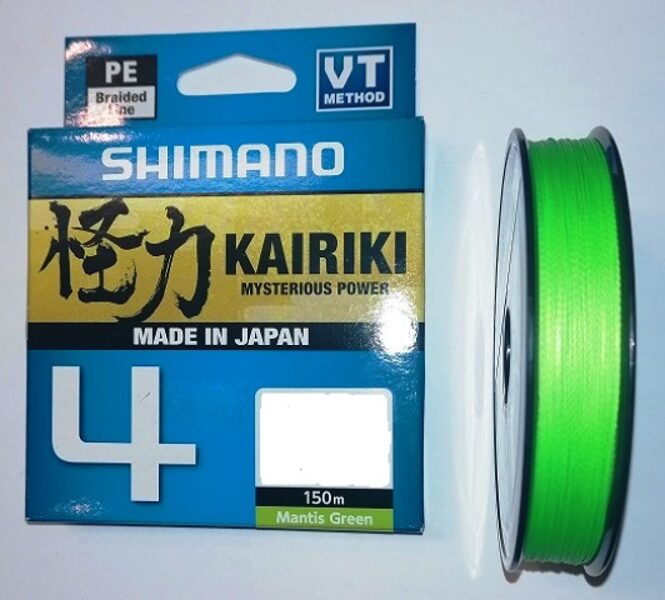 Line Shimano Kairiki 4 150m (0.06-0.315mm, Mantis Green)