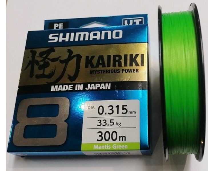Плетеный шнур Shimano Kairiki 8 300m Mantis Green 0.315mm/ 33.5kg 