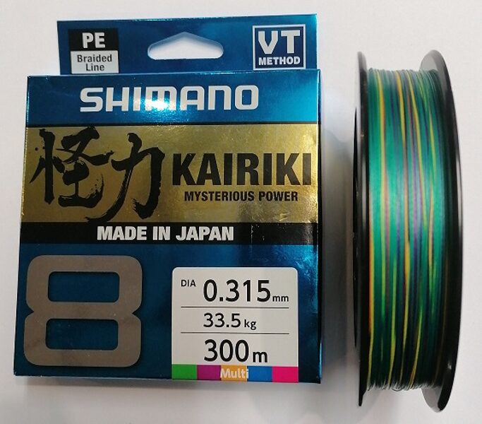 Плетеный шнур Shimano Kairiki 8 300m Multi 0.315mm/ 33.5kg 