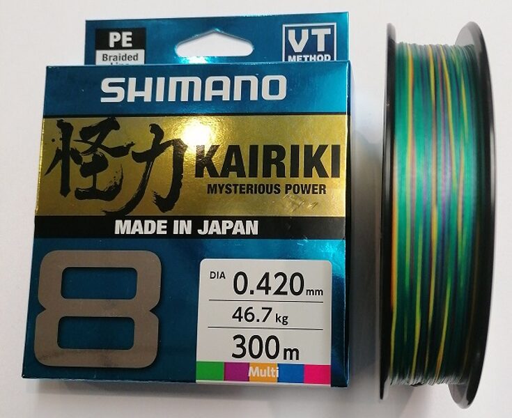 Pītas auklas Shimano Kairiki 8 300m Multi 0.420mm/ 46.7kg  