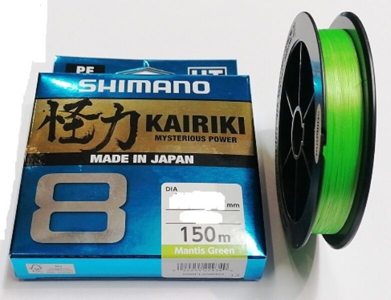 Плетеный шнур Shimano Kairiki 8 150m (0.06-0.42mm, Mantis Green) 