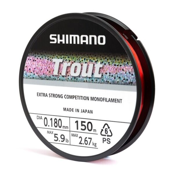 Aukla monofīlā Shimano Trout Competition 150m 0,12mm-0,22mm Red